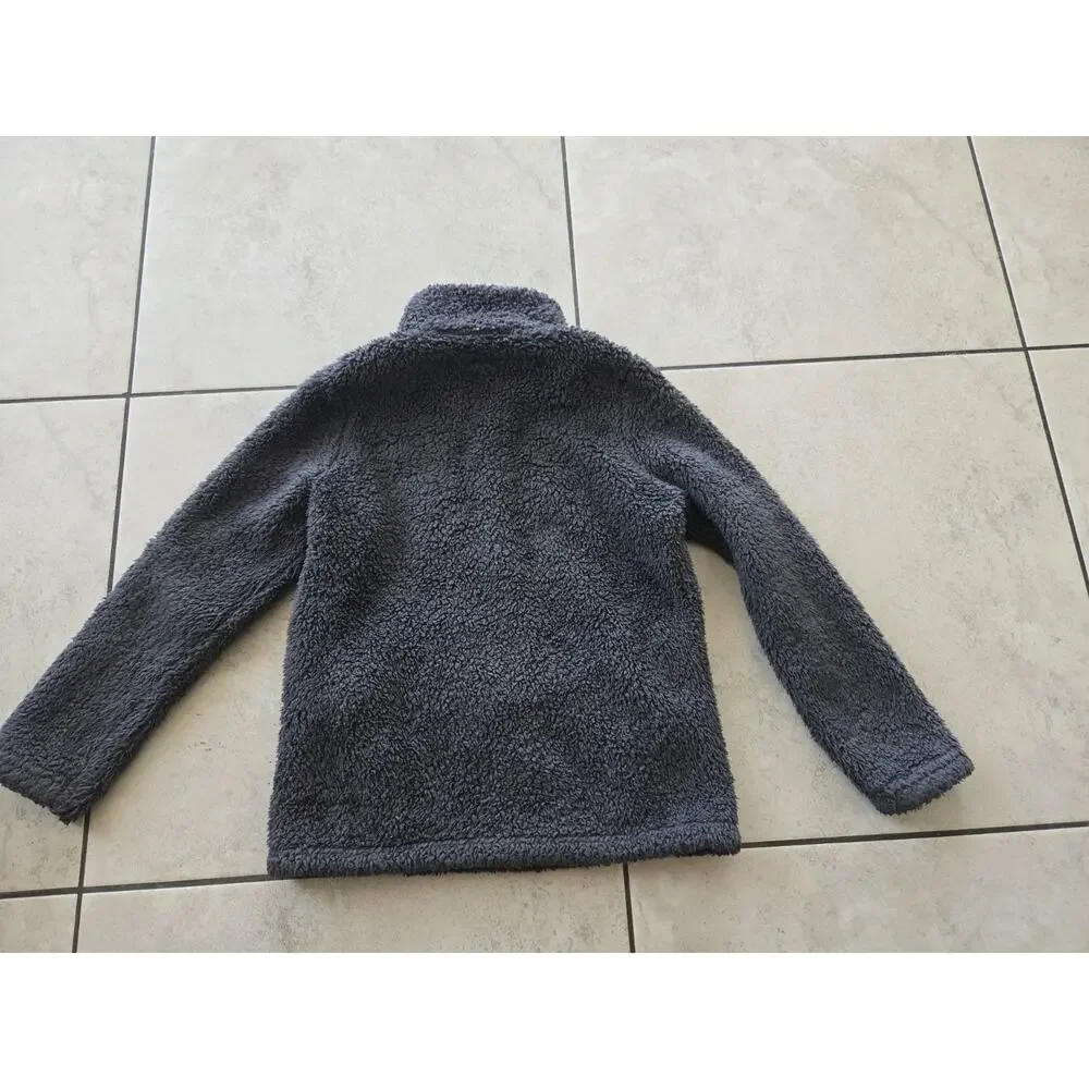 Patagonia Youth Sherpa Fleece Pullover - Size Small 7-8 -Gray